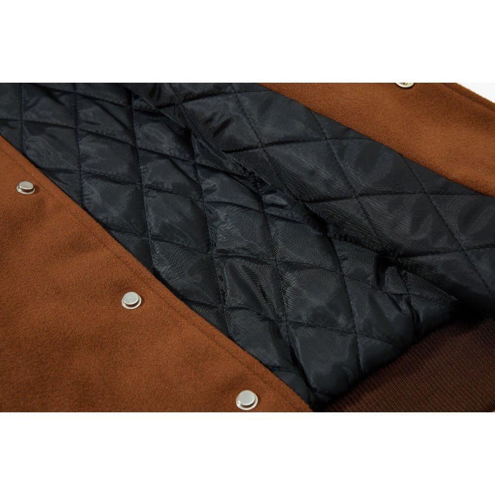 Mafa Vintage Embroidered Varsity Jacket - Thrashink