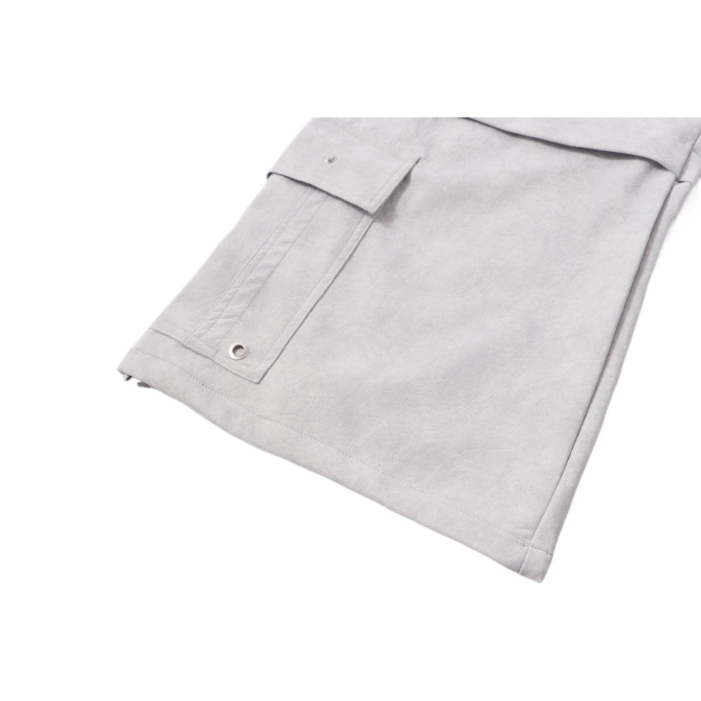 Matte Leather Multi - pocket Studded Trousers - Thrashink