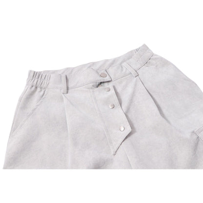 Matte Leather Multi - pocket Studded Trousers - Thrashink