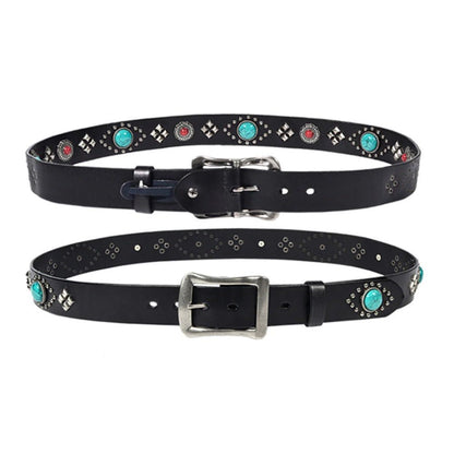 Mayari Turquoise Leather Belt - Thrashink