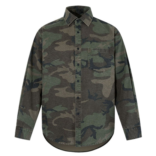 Men's Camouflage Long - Sleeve Shirt - Thrashink