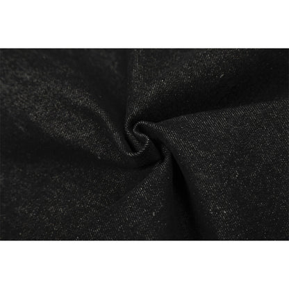 Metal Buckle Workwear Short Denim Jacket - Thrashink