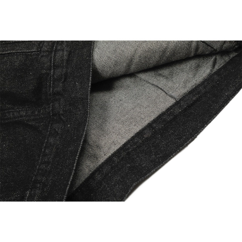 Metal Buckle Workwear Short Denim Jacket - Thrashink