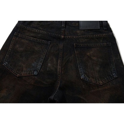 Midnight Paint - Flecked Flares Jeans - Thrashink