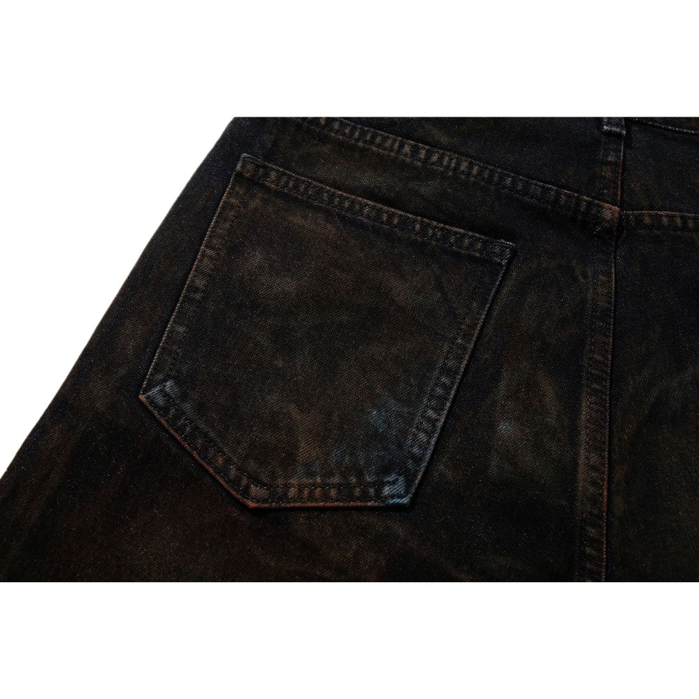 Midnight Paint - Flecked Flares Jeans - Thrashink