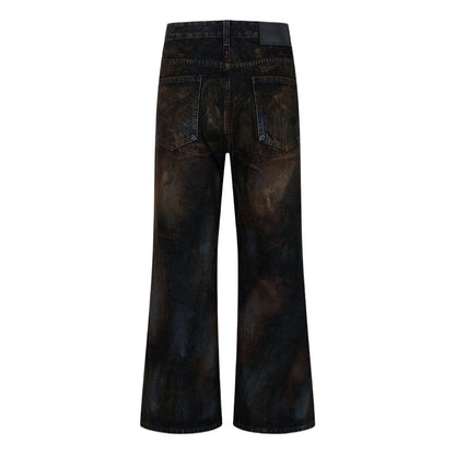 Midnight Paint - Flecked Flares Jeans - Thrashink