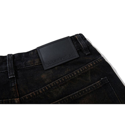 Midnight Paint - Flecked Flares Jeans - Thrashink