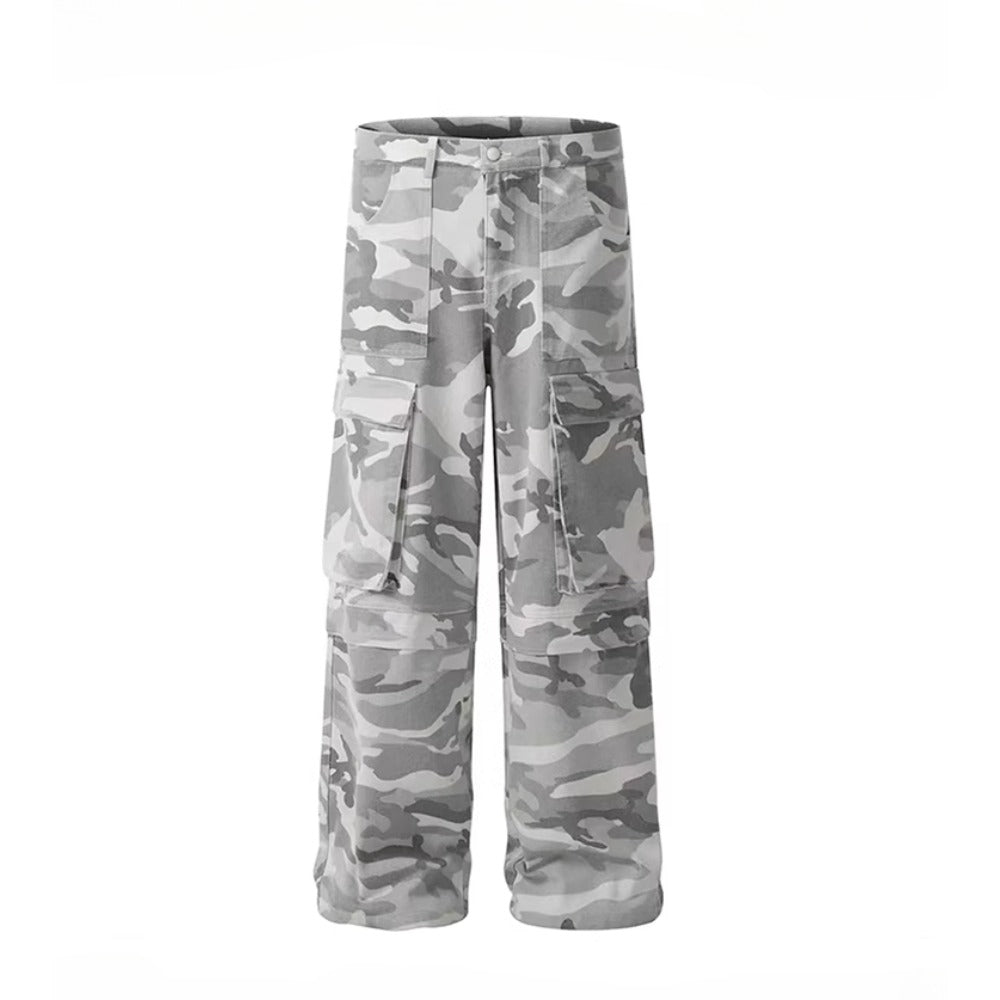 Military Baggy Camo Cargo Pants - Thrashink