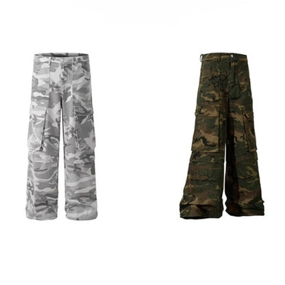 Military Baggy Camo Cargo Pants - Thrashink
