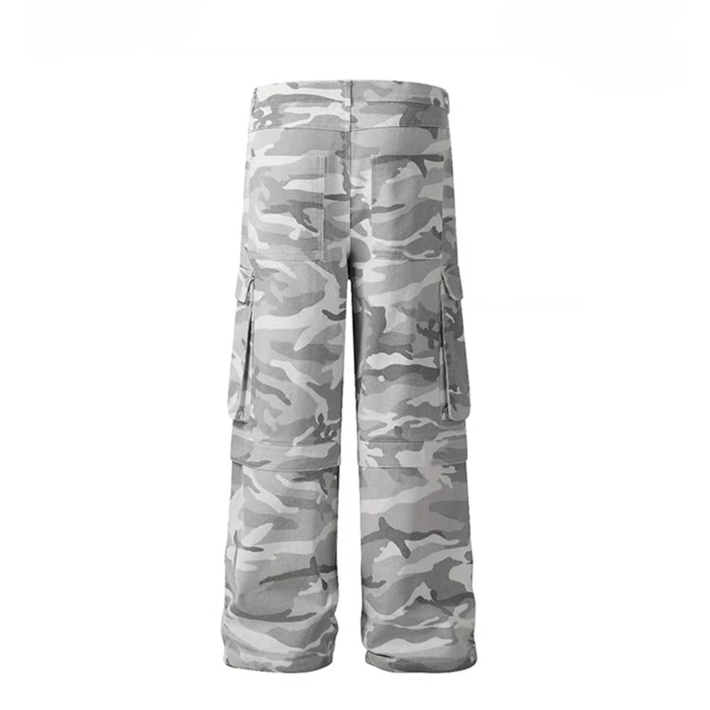 Military Baggy Camo Cargo Pants - Thrashink