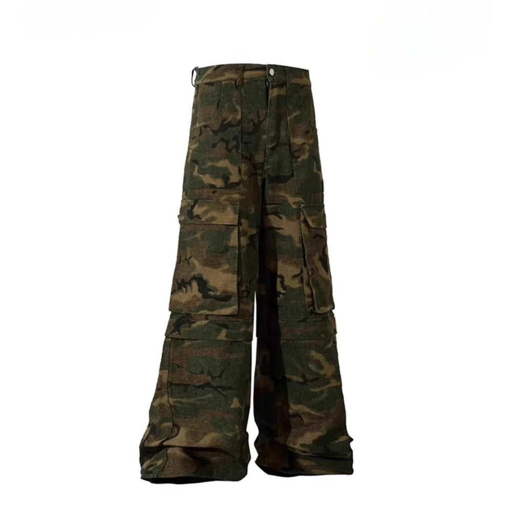 Military Baggy Camo Cargo Pants - Thrashink