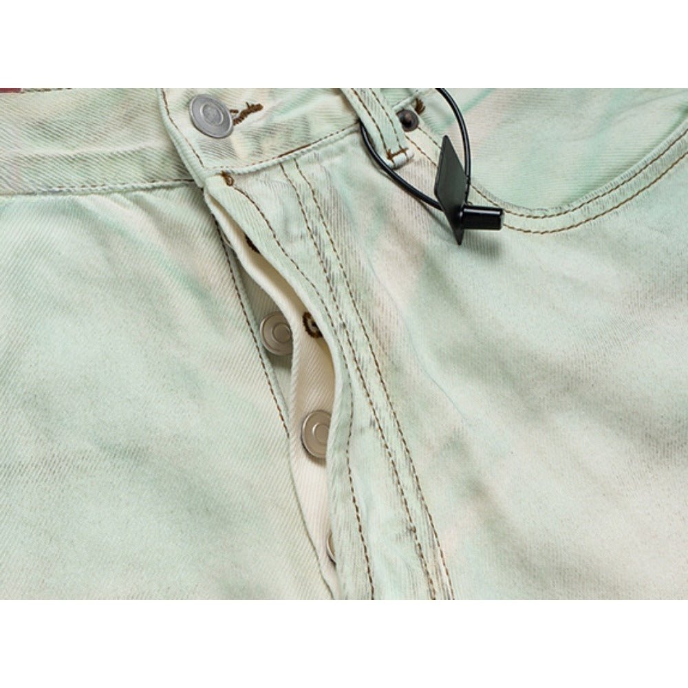 Mint Green Glow - in - the - dark Jeans - Thrashink