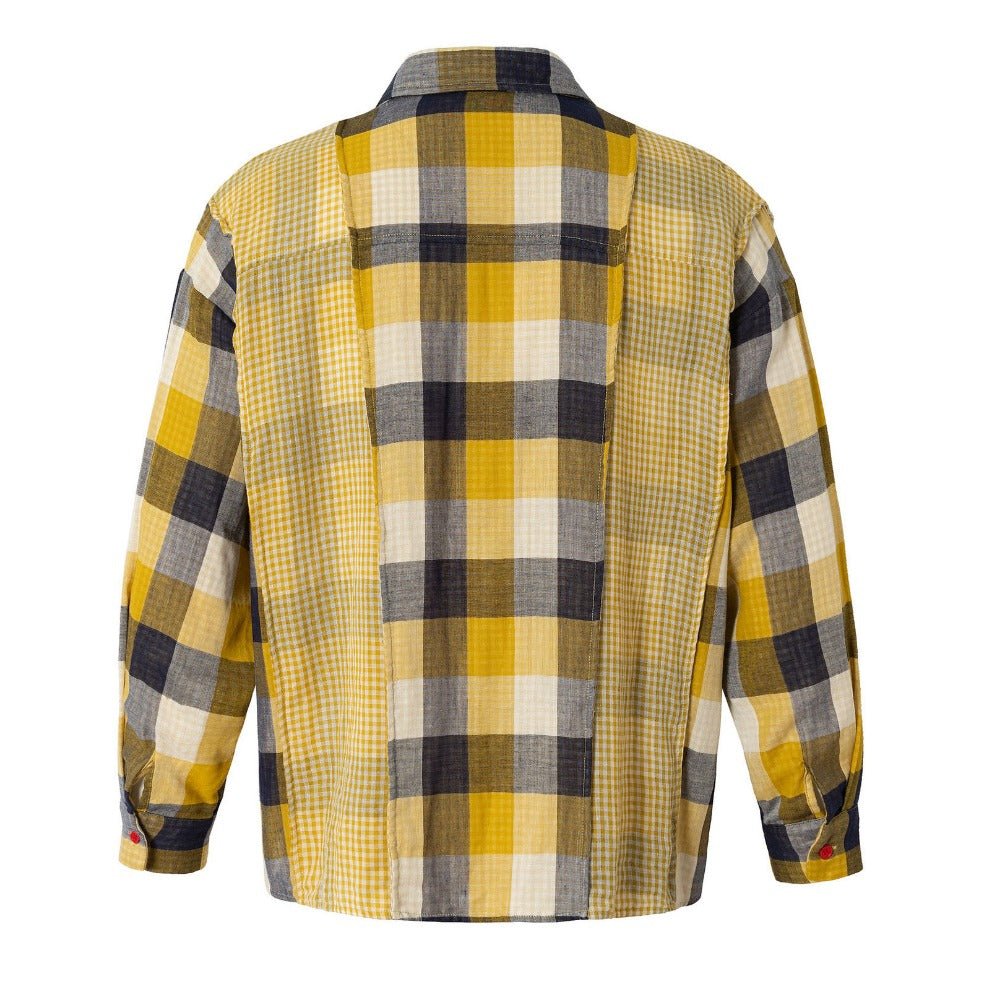 Multi - patterned Patchwork Shirt - Thrashink