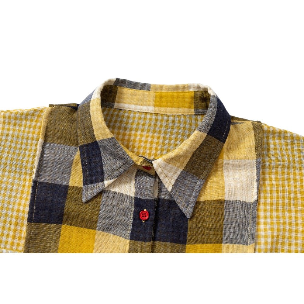 Multi - patterned Patchwork Shirt - Thrashink