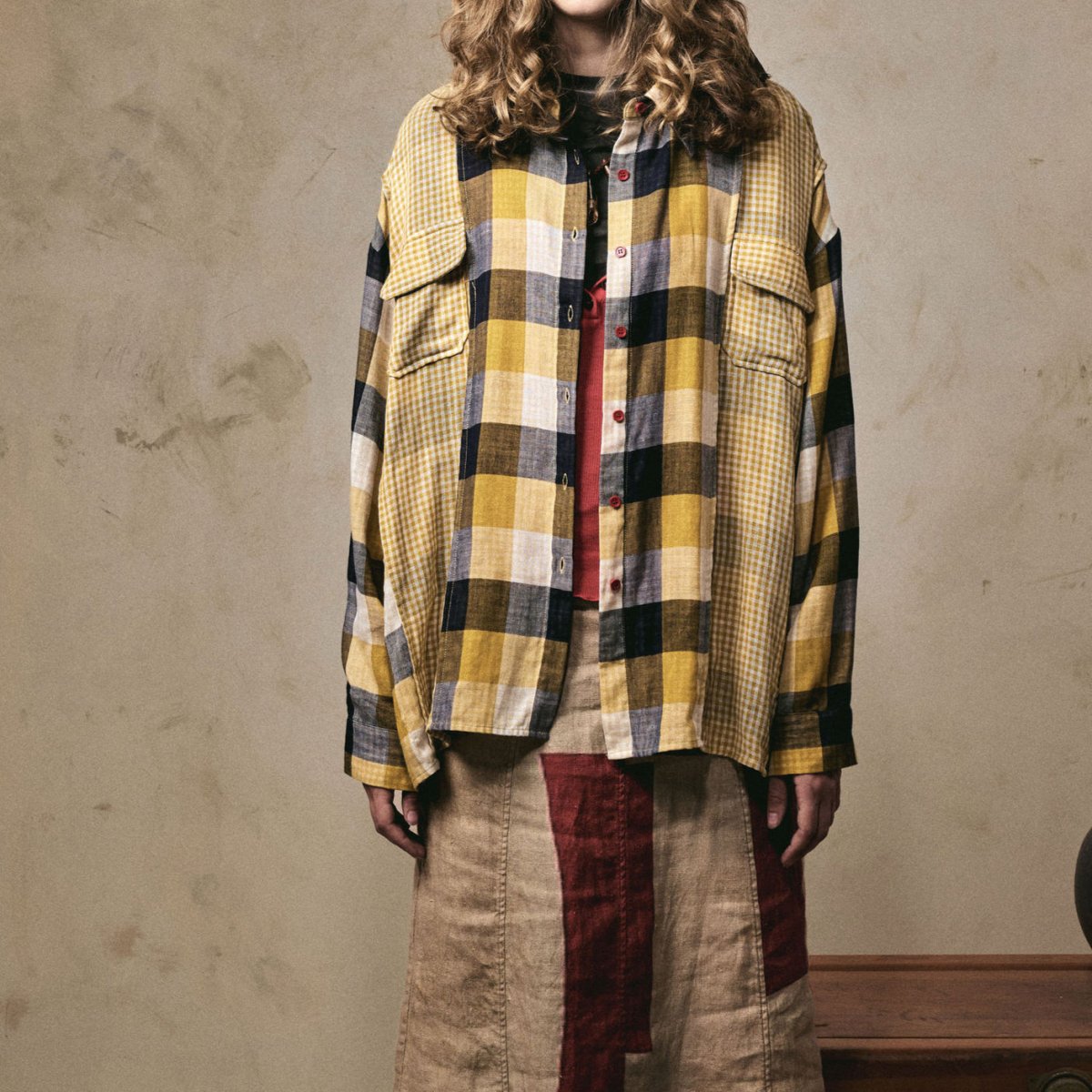 Multi - patterned Patchwork Shirt - Thrashink