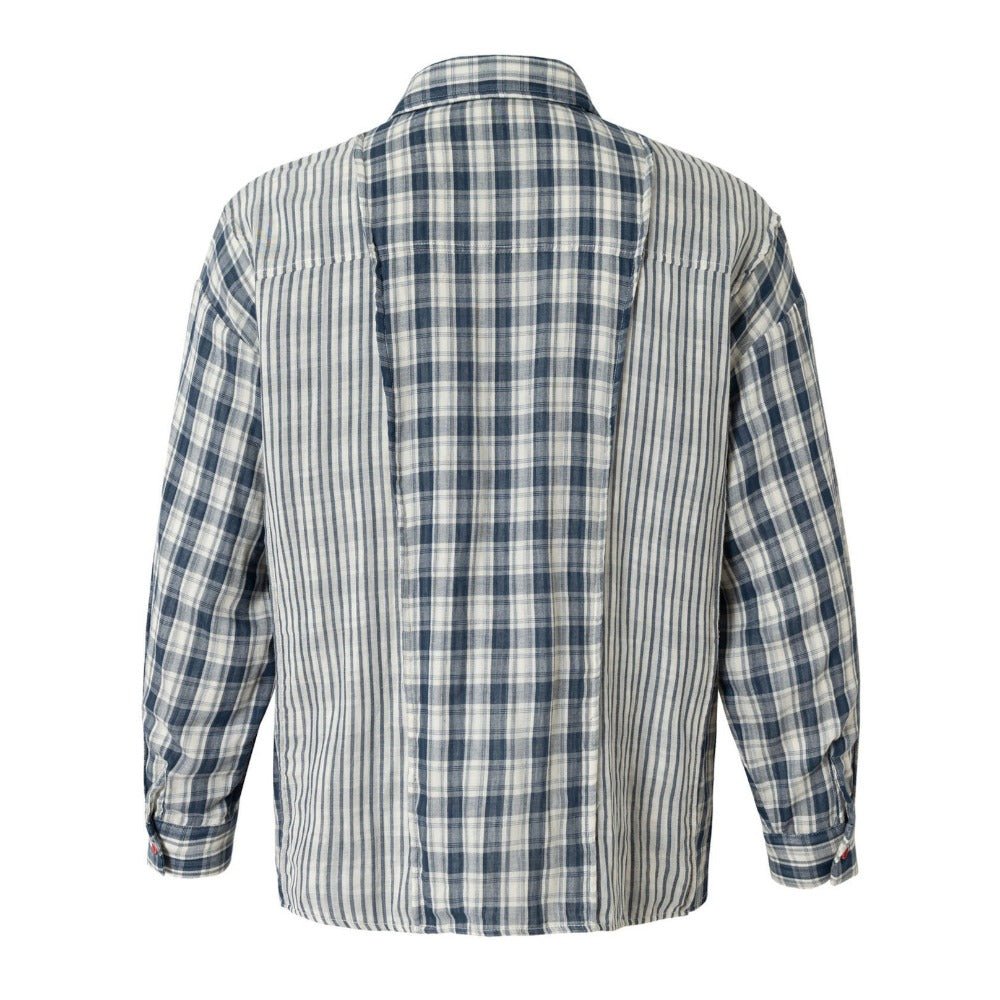 Multi - patterned Patchwork Shirt - Thrashink