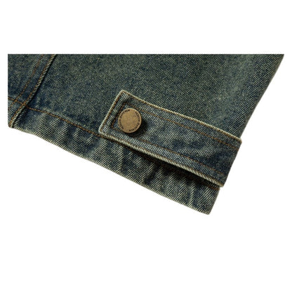 Multi - Pocket Denim Hooded Vest - Thrashink