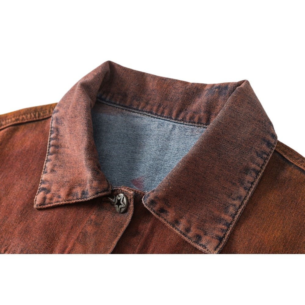 Multicolored Dyed Denim Jacket - Thrashink