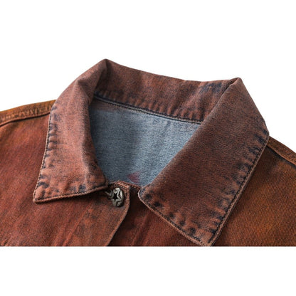 Multicolored Dyed Denim Jacket - Thrashink