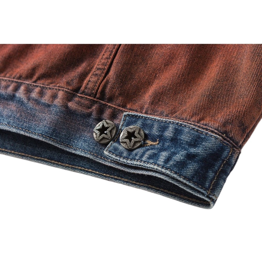 Multicolored Dyed Denim Jacket - Thrashink