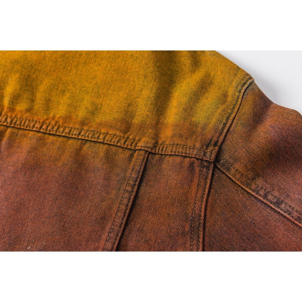Multicolored Dyed Denim Jacket - Thrashink