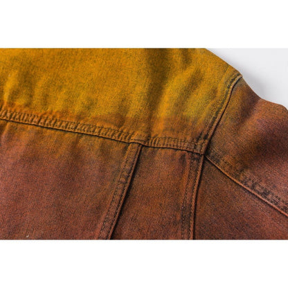 Multicolored Dyed Denim Jacket - Thrashink