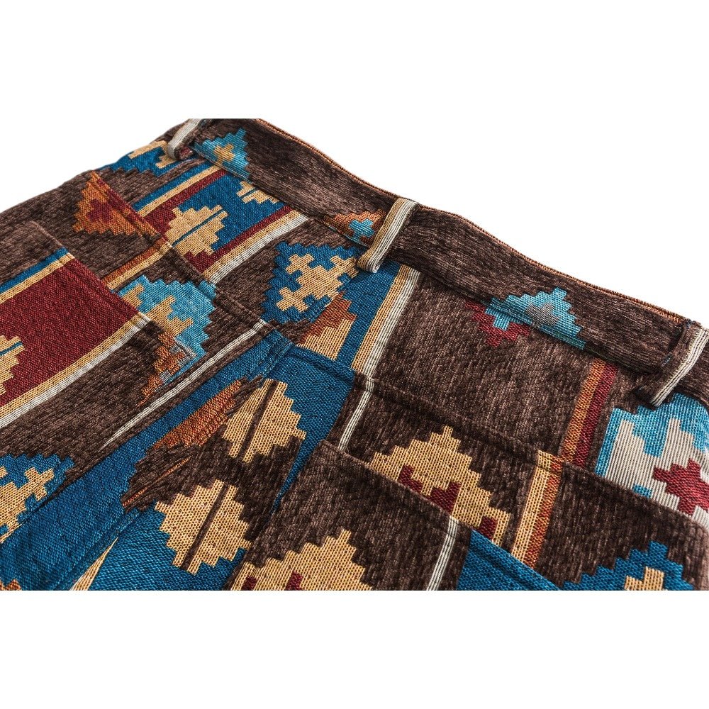 Navajo Patchwork Chenille Pants - Thrashink