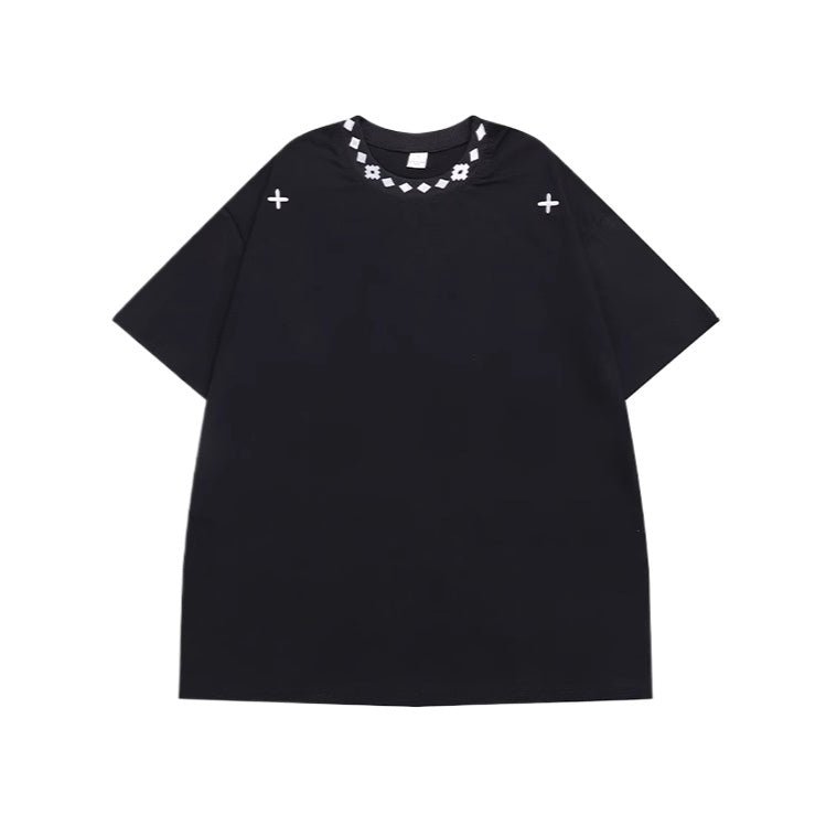Necklace Embroidered T-Shirt - Thrashink