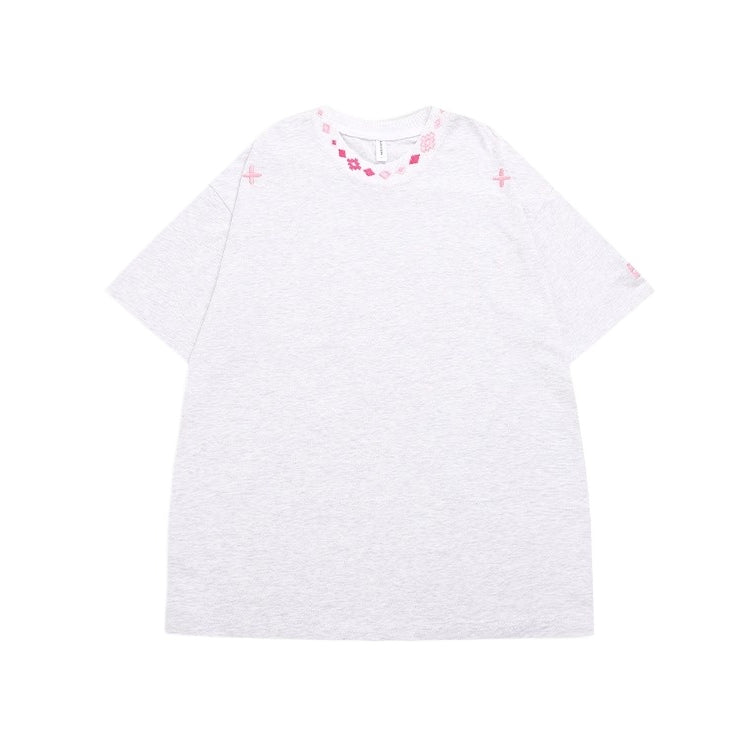 Necklace Embroidered T-Shirt - Thrashink