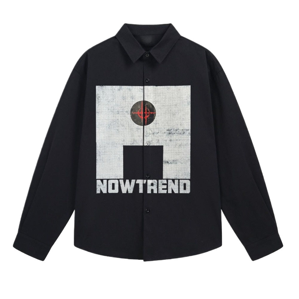 NOWTREND Patterned Printed Overshirt - Thrashink