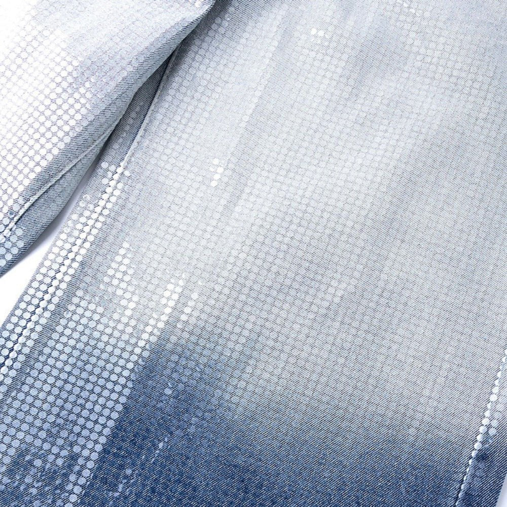 Ombre Sequined Wide - Leg Jeans - Thrashink