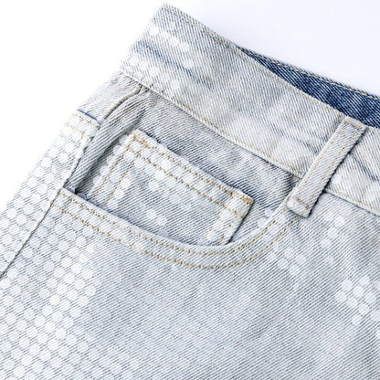 Ombre Sequined Wide - Leg Jeans - Thrashink