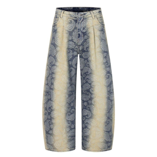 Paisley Gradient Wide - Leg Jeans - Thrashink