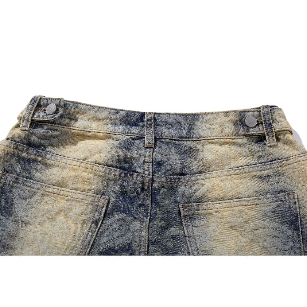 Paisley Gradient Wide - Leg Jeans - Thrashink