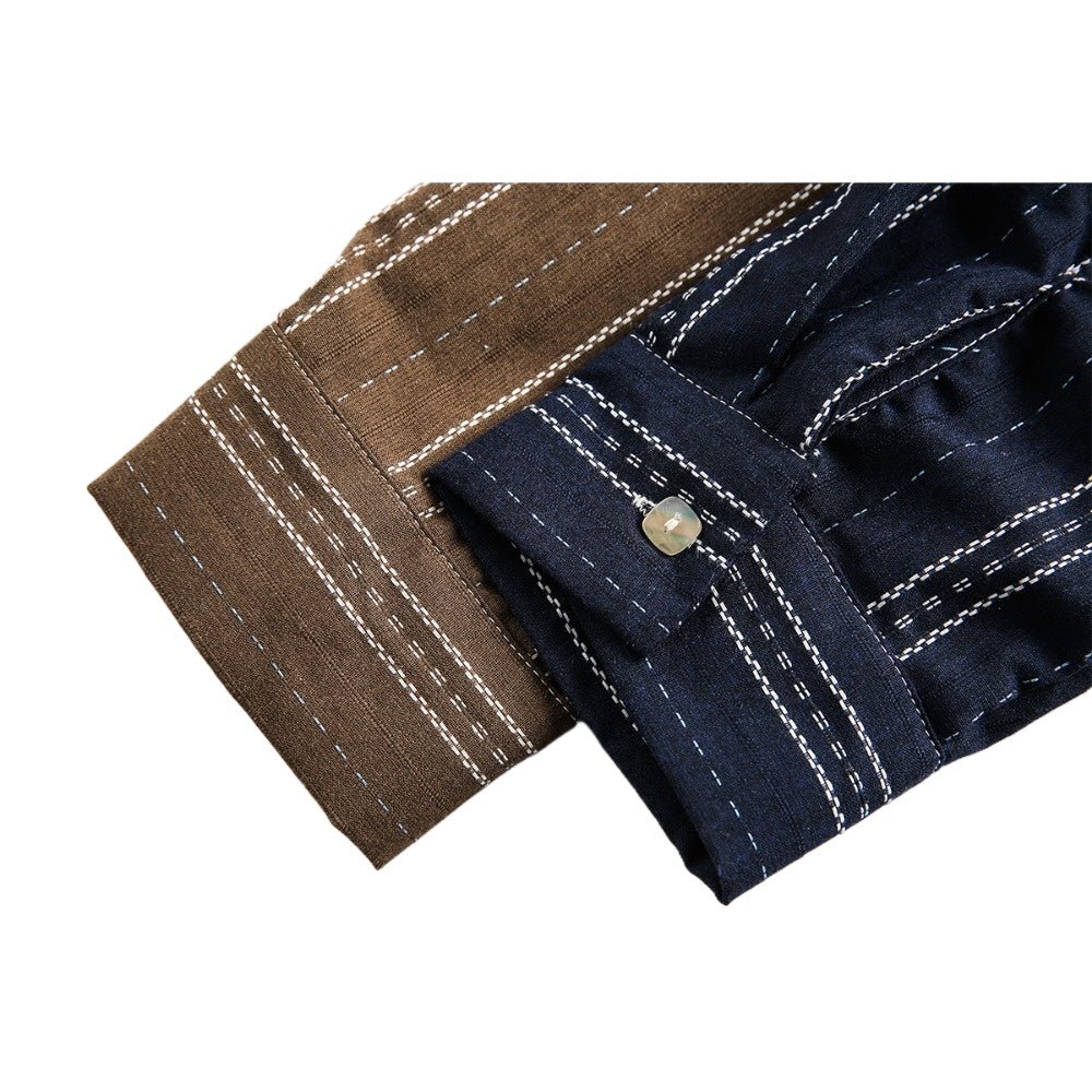 Patchwork Plaid Ruffle - Trimmed Shirt - Thrashink