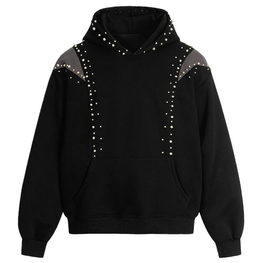 Pearl - Studded Deconstructed Hoodie - Thrashink