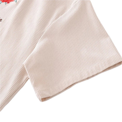 Pinned Rose Poplin Shirts - Thrashink