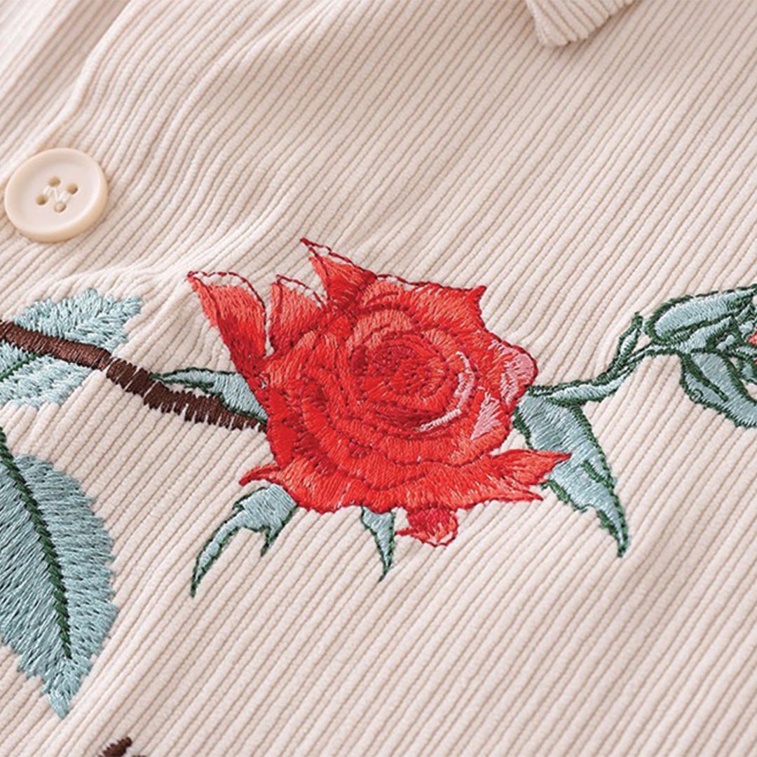 Pinned Rose Poplin Shirts - Thrashink