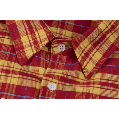 Plaid Pearl Embellished Shirt - Thrashink