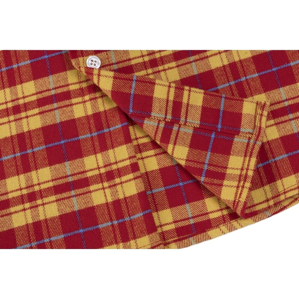 Plaid Pearl Embellished Shirt - Thrashink