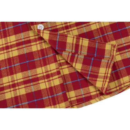 Plaid Pearl Embellished Shirt - Thrashink