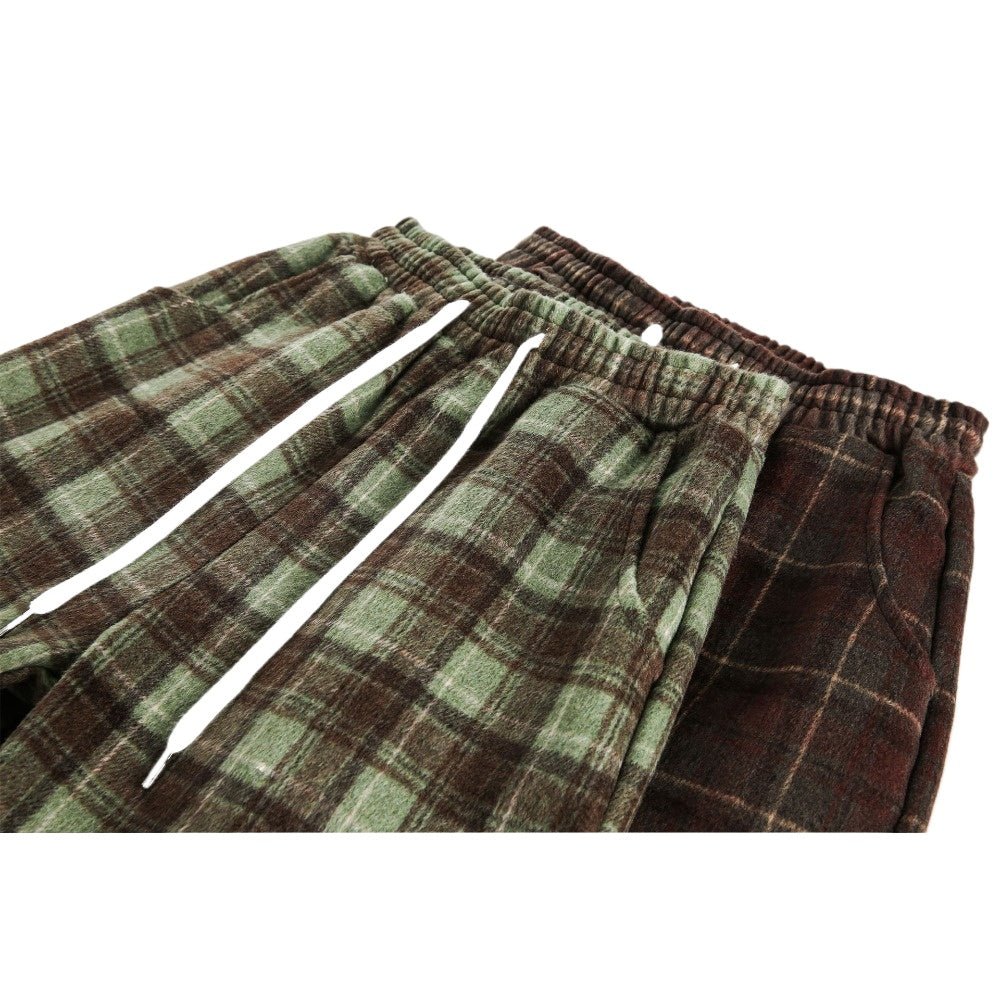 Plaid Side - Stripe Baggy Pants - Thrashink