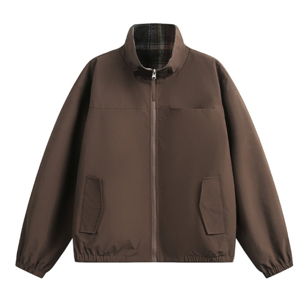 Plaid Two - way Wear Jacket - Thrashink