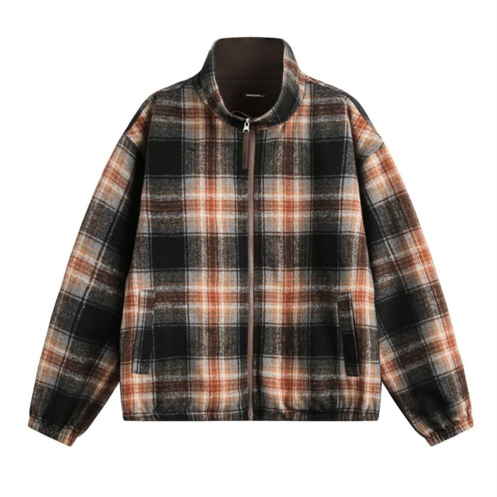 Plaid Two - way Wear Jacket - Thrashink