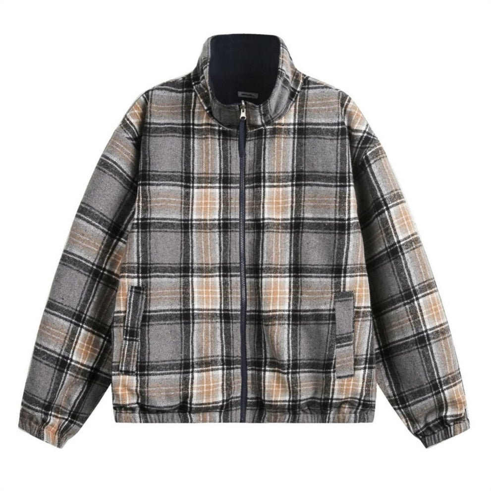 Plaid Two - way Wear Jacket - Thrashink