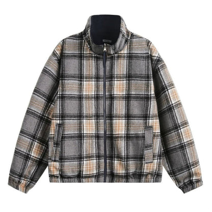 Plaid Two - way Wear Jacket - Thrashink