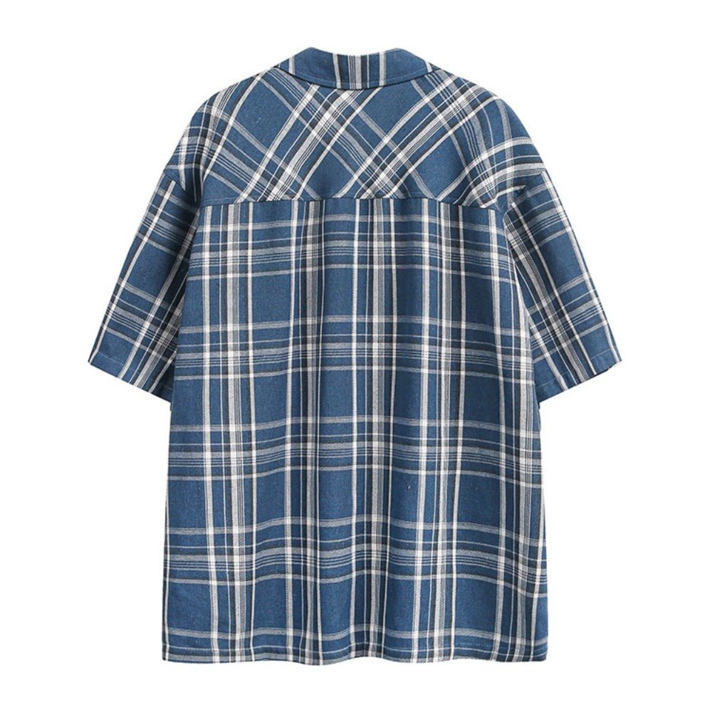 Portrait Graffiti Plaid Shirt - Thrashink