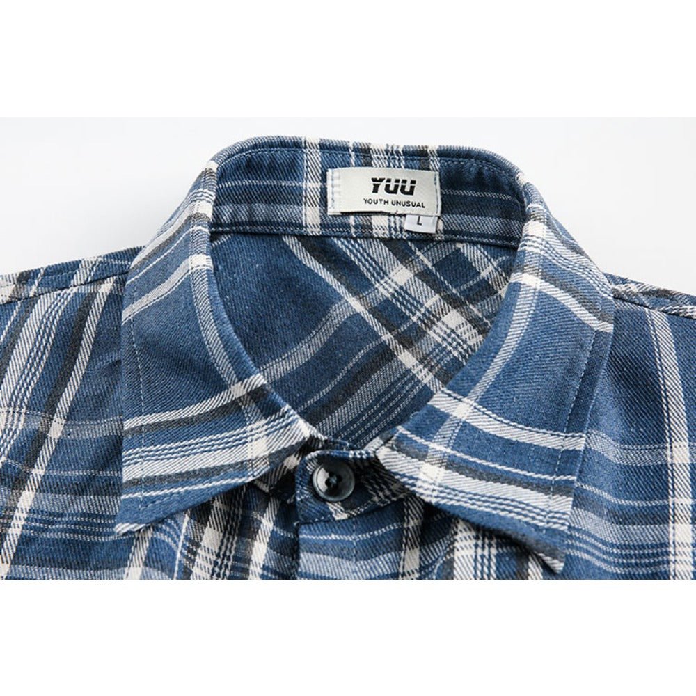 Portrait Graffiti Plaid Shirt - Thrashink