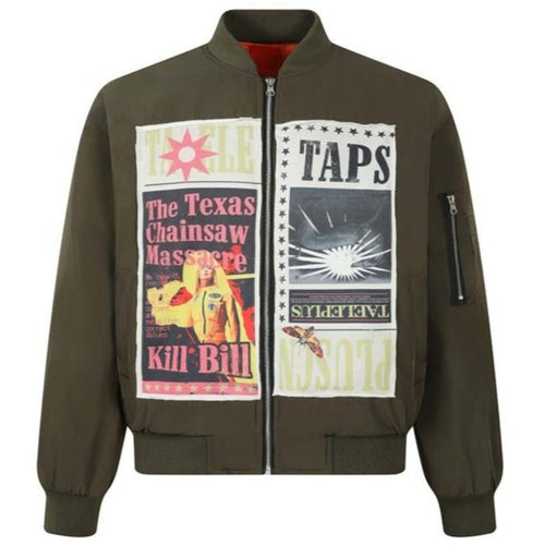 Poster Appliqué Printed Cotton - padded Jacket - Thrashink