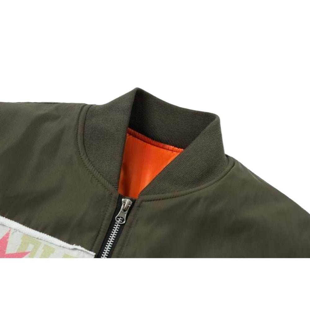 Poster Appliqué Printed Cotton - padded Jacket - Thrashink